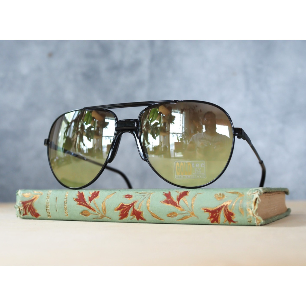 Vintage 1980s Jantzen Sunglasses NOS Taiwan Mirror Lens Aviator Pilot Grandpa